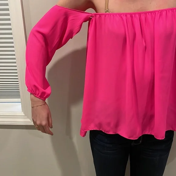 Pink necessary clothing off the shoulder top - Picture 4 of 6